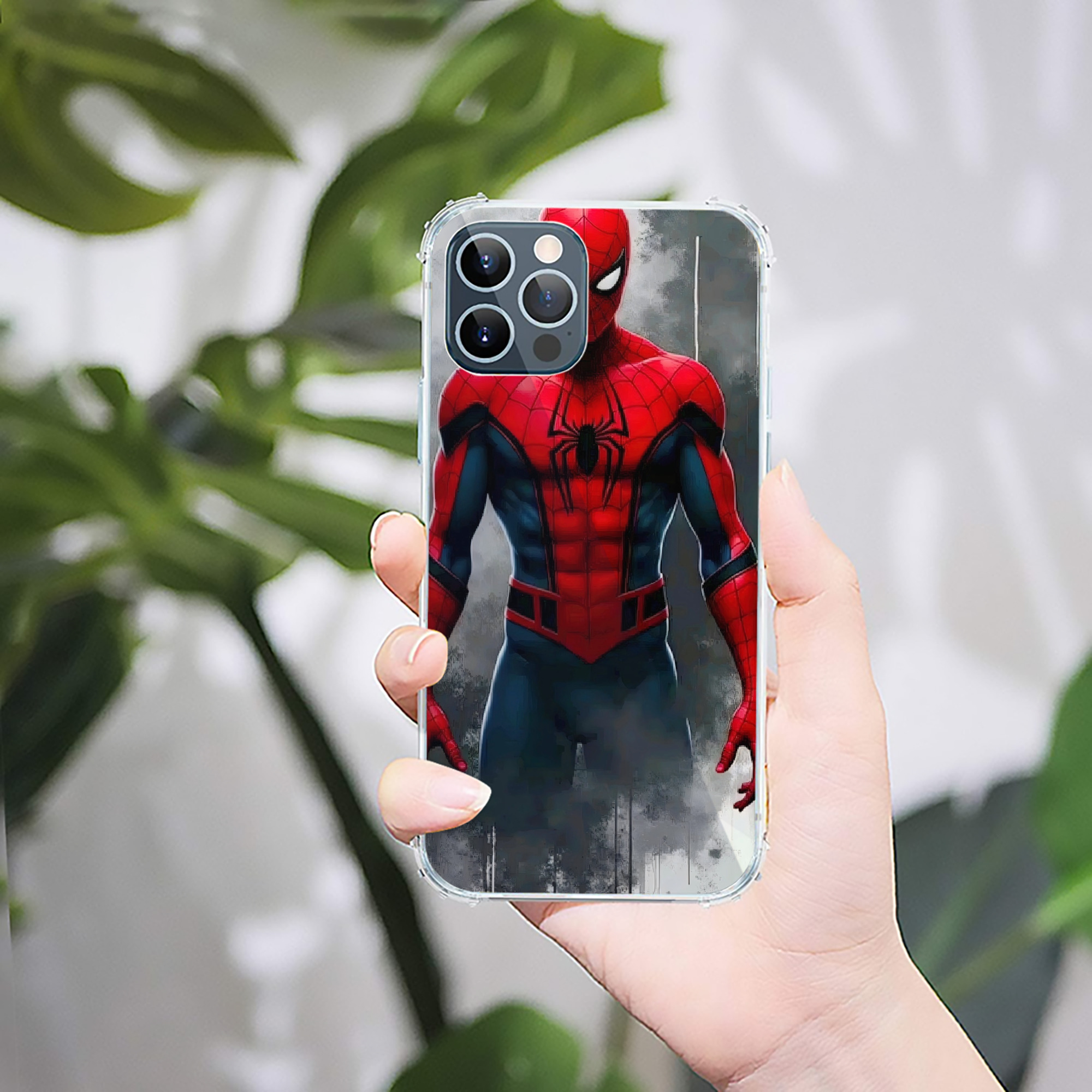 （画像用） Spider Man スパイダーマン 【iPhone 12シリーズ対応】透明スマホケース（クリアソフトケース）